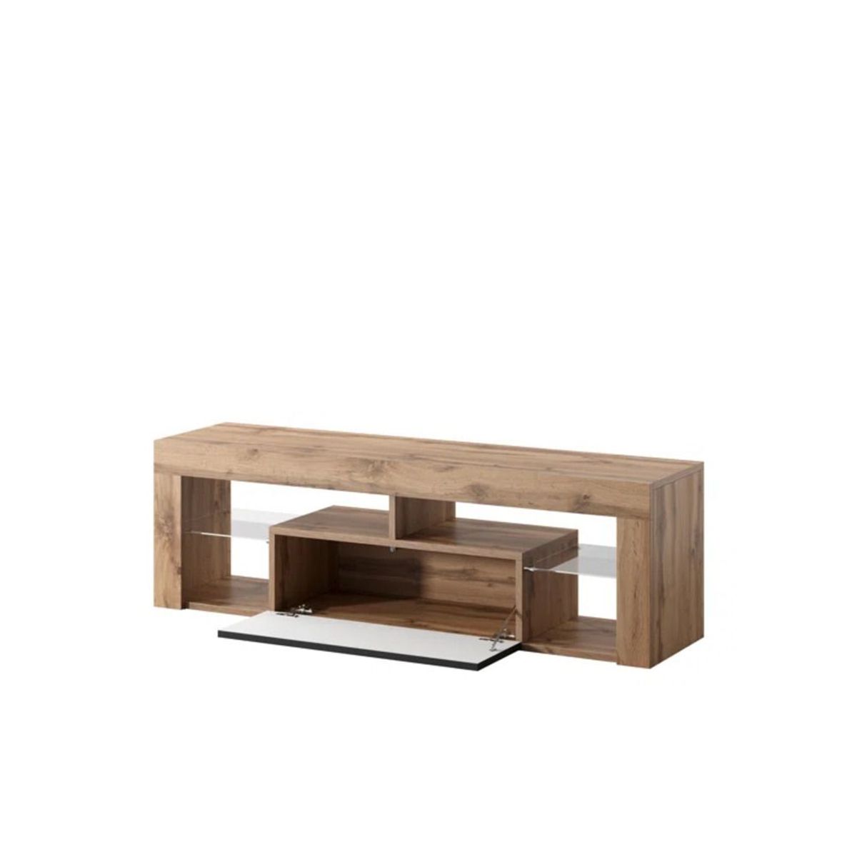 TU MESITA - Mesa de TV Moderna Yibuti Marrón con Negro 140cm TU MESITA