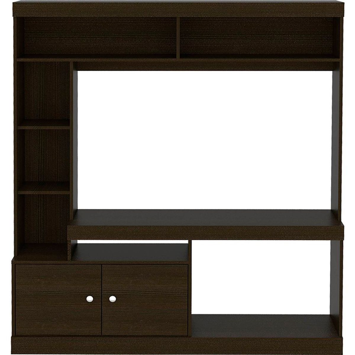 TU MESITA - Mesa de TV Moderna Gaga con estantes Wengue TU MESITA