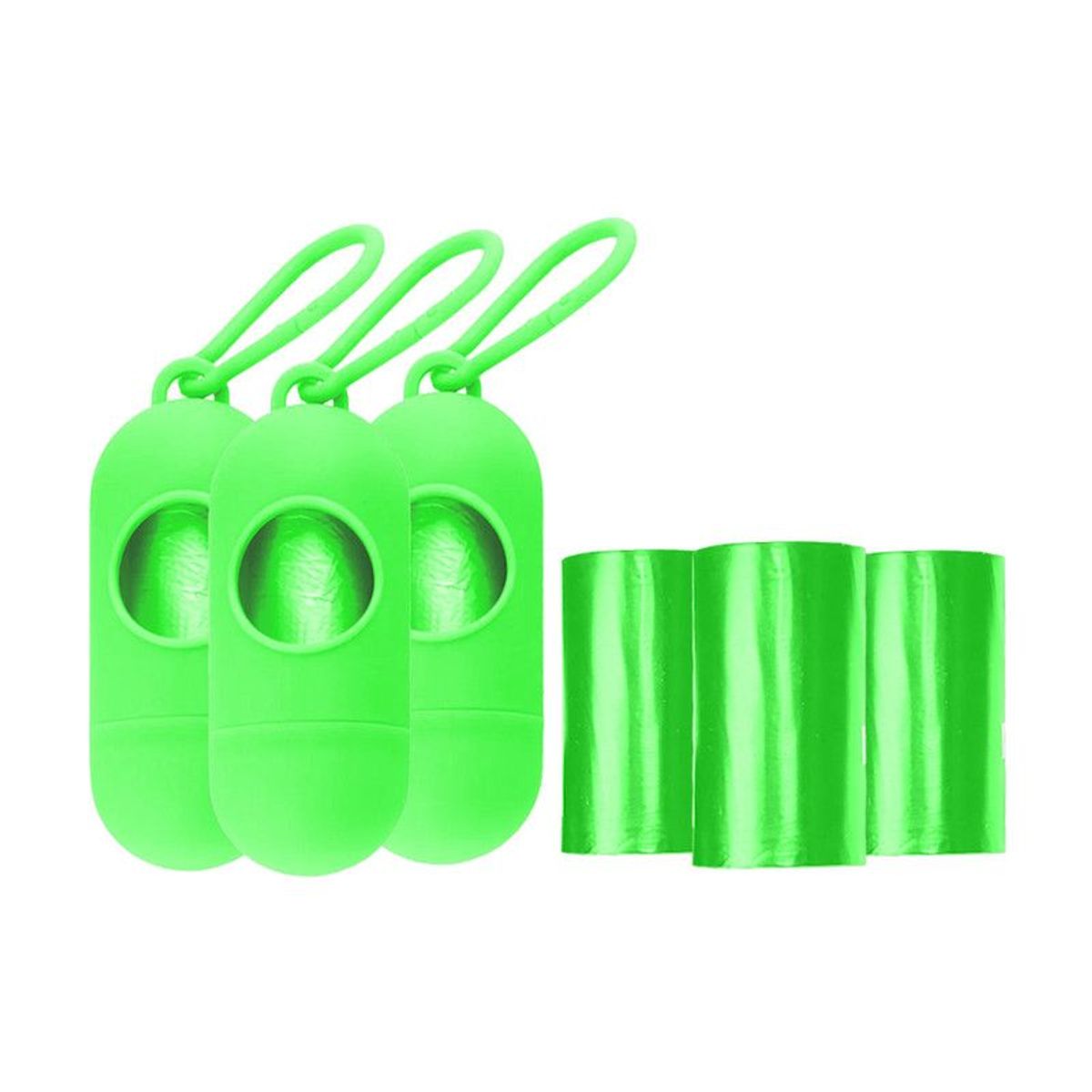 GENERICO - 3 Bolsas de basura para mascotas Kiss Pet Verde