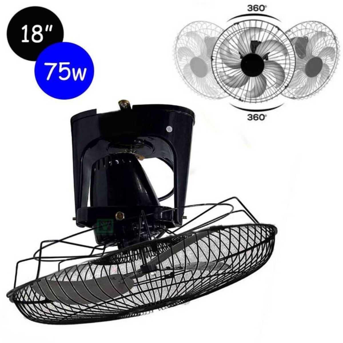 IMACO - Ventilador orbital 18 de techo 360° imaco OCF7919