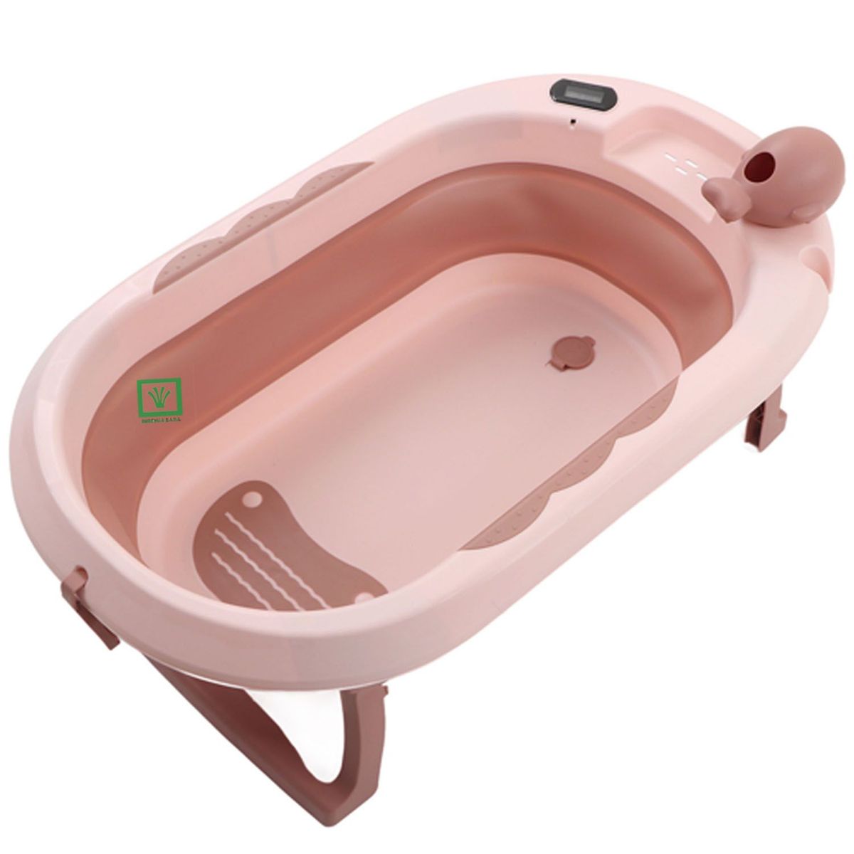 GENERICO - Bañera Tina de Baño Plegable Ballenita Con Termómetro