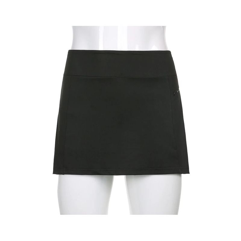 GENERICO - Mini Falda Con Ropa En El Interior - Negro