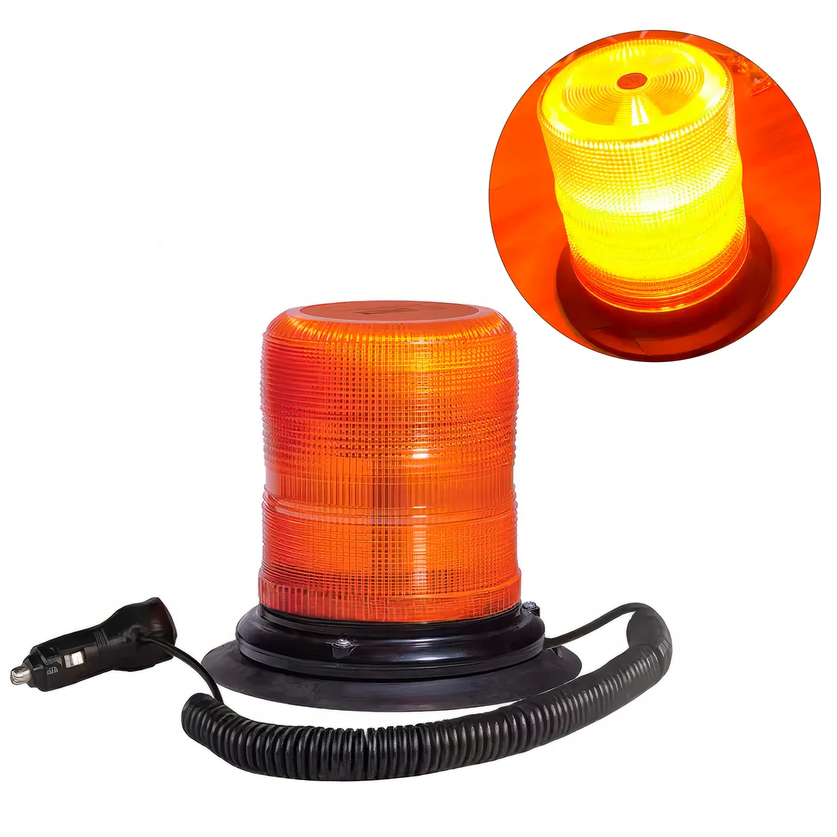 GENERICO - Circulina Estroboscópica Led Alto con Imán Premiun 12V-24V Ambar