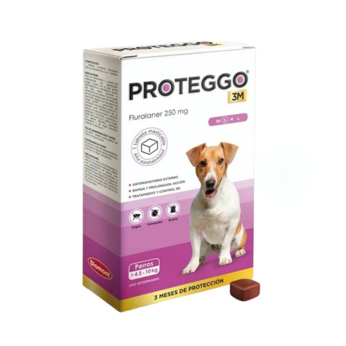 PROTEGGO - ANTIPULGAS PROTEGGO 4.5 A10 KG X1 PASTILLA