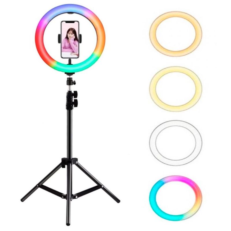 Luces Led Aro De Luz 33 Cm Multicolor Aro De Luz Rgb Multicolor 33