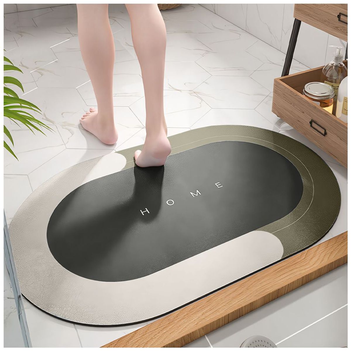 KELLER - Alfombra Antideslizante para Piso Tapete de Baño N36 Marrón