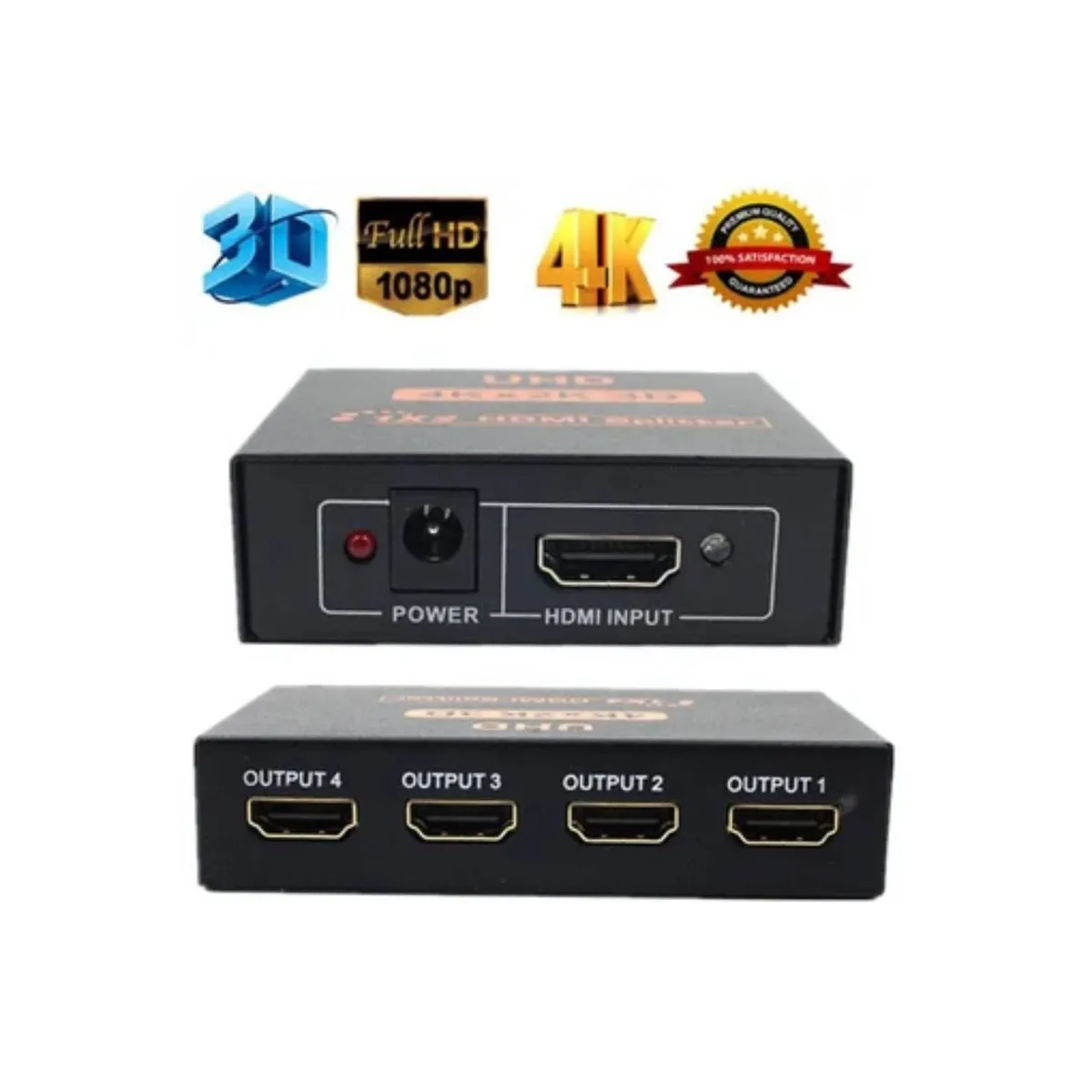 GENERICO - Splitter Hdmi 1x4 4x2x hasta 4 pantallas