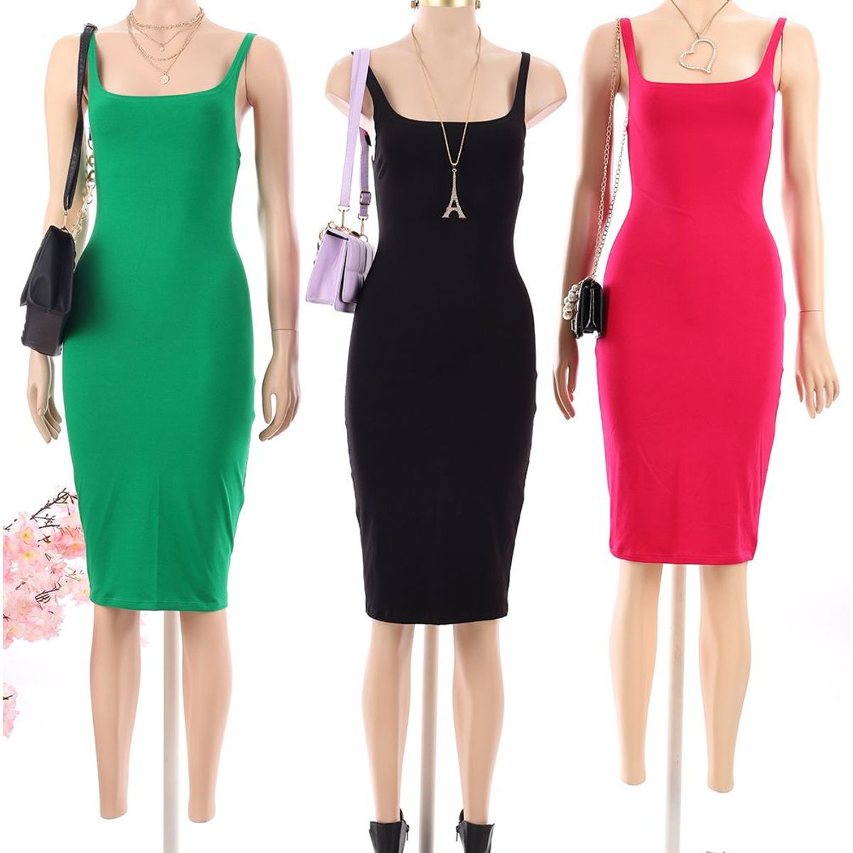 GENERICO - Vestido Licra Algodón Mujer Tifanni Color Negro Estacion 108