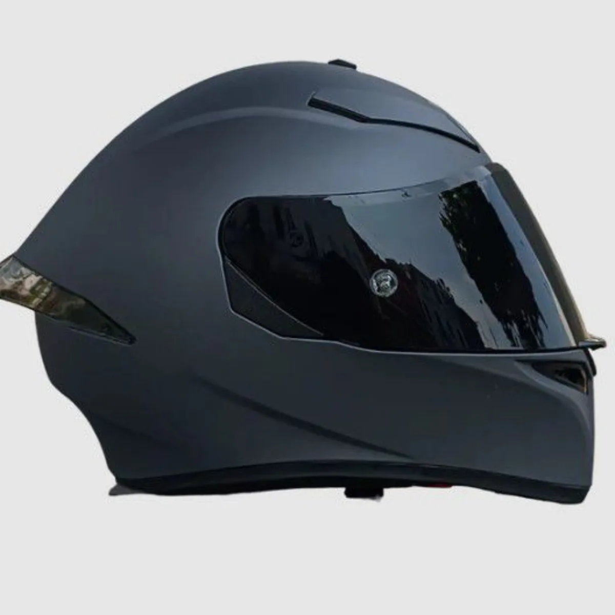 GENERICO - CASCO MOTO AXOR NEGRO MATE DOBLE VISOR CERTIFICADO ECERDOT