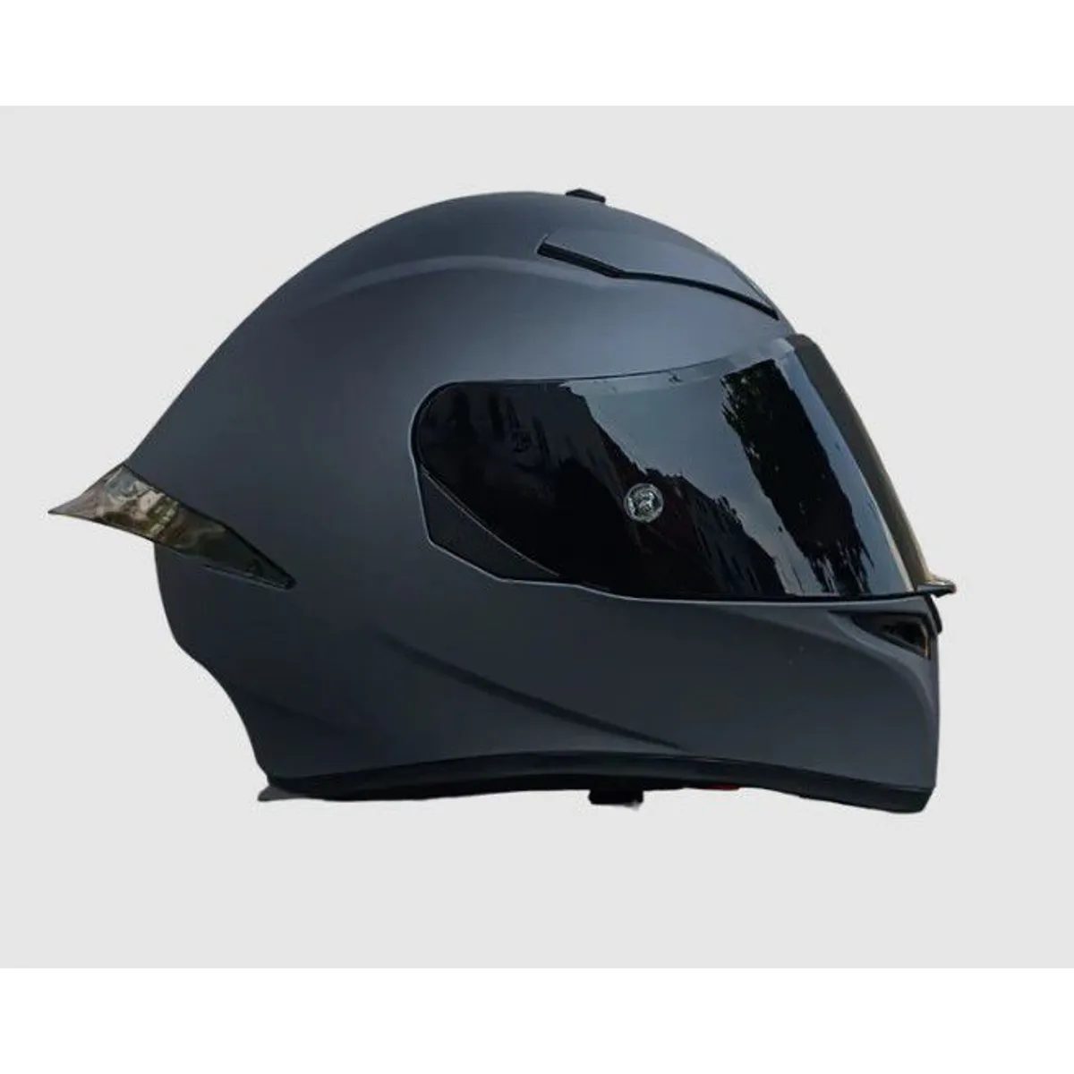 GENERICO - CASCO MOTO AXOR NEGRO MATE DOBLE VISOR CERTIFICADO ECERDOT