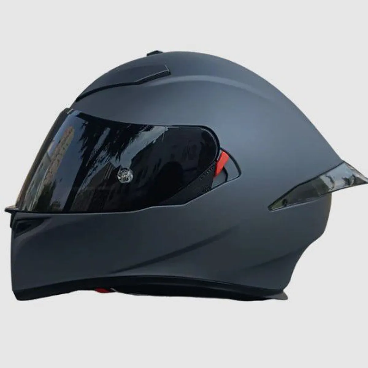 GENERICO - CASCO MOTO AXOR NEGRO MATE DOBLE VISOR CERTIFICADO ECERDOT