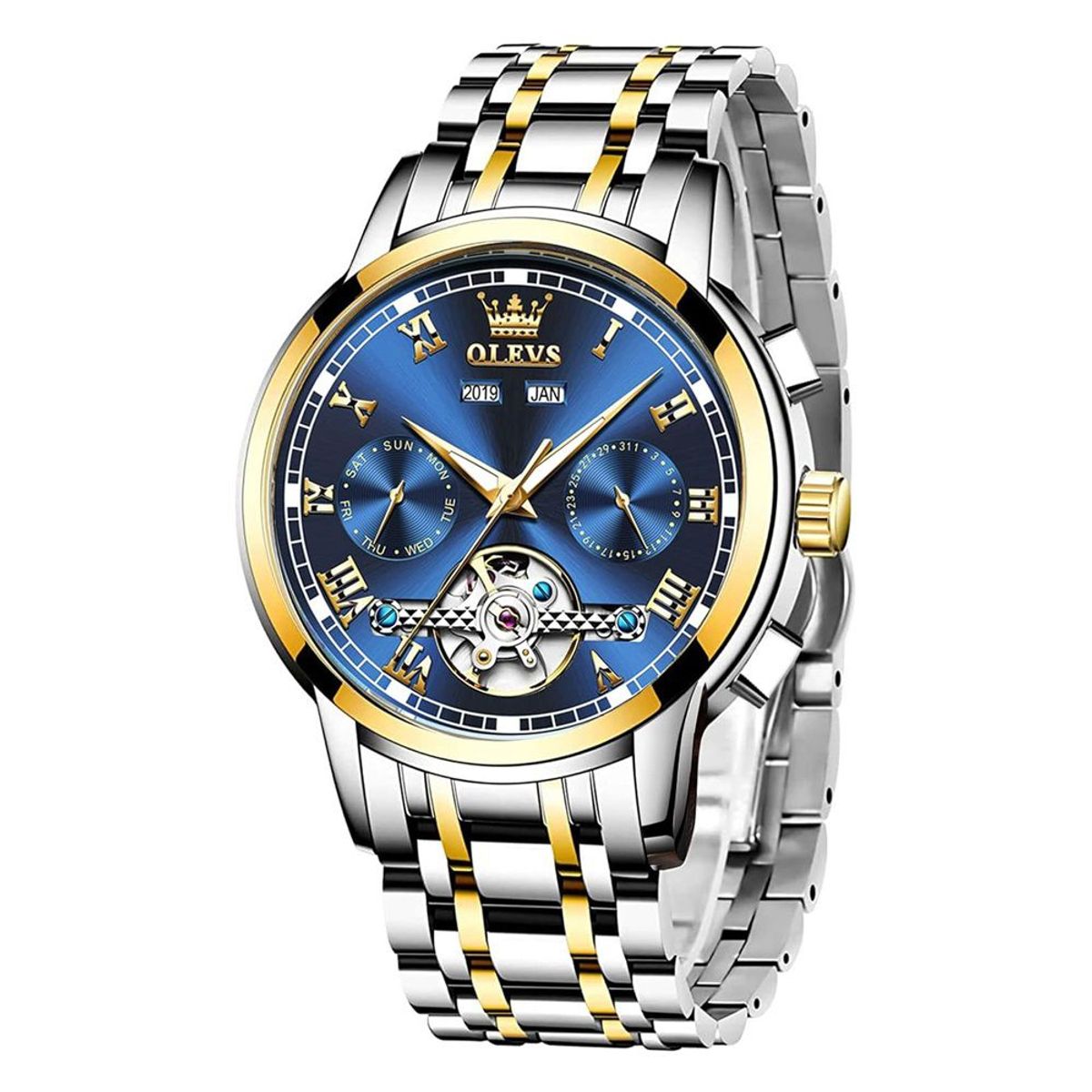 OLEVS - Reloj OLEVS automáticos mecánicos Tourbillon