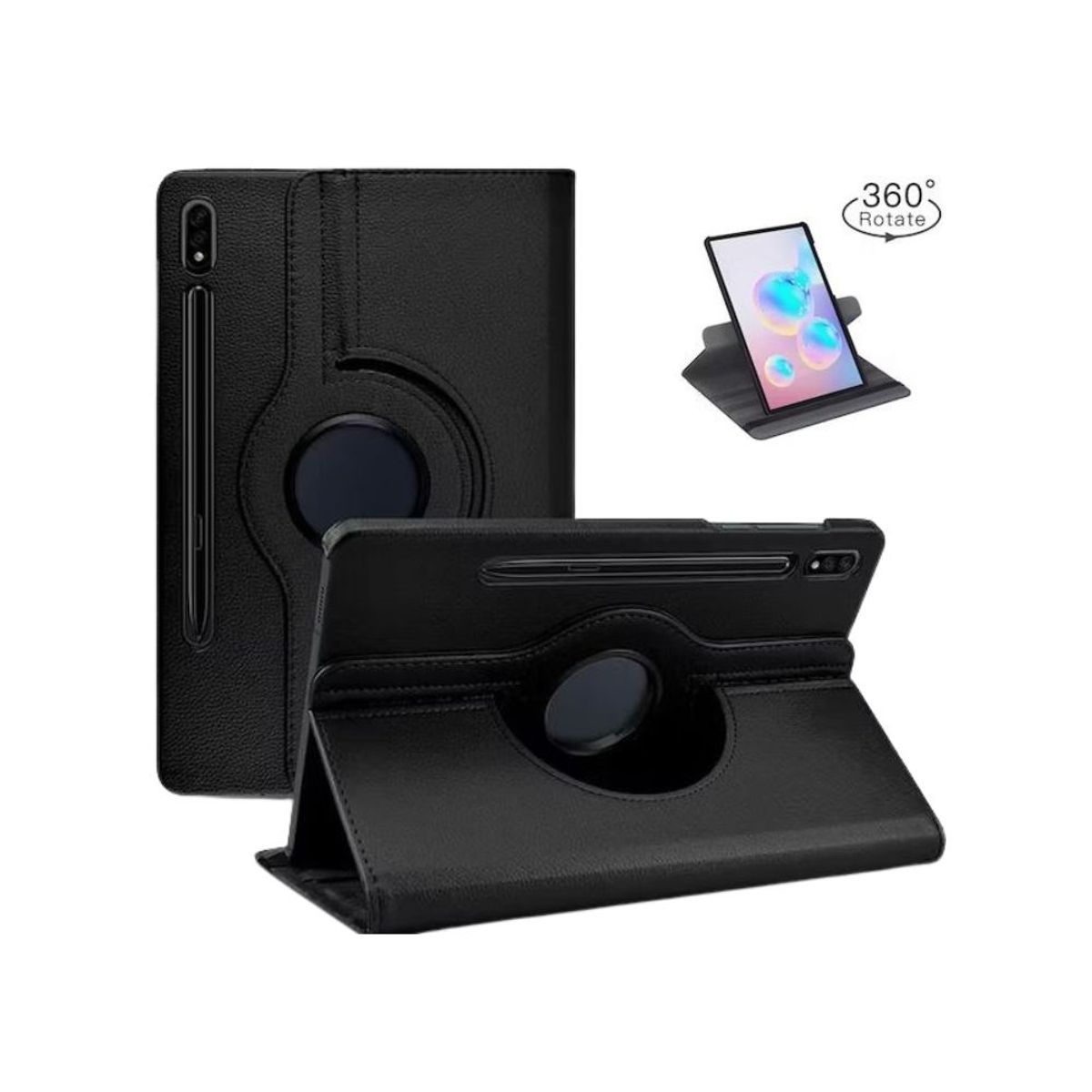FUNDAANTIGOLPES - Funda Giratoria Negro para tablet Samsung Galaxy Tab S8 - S7