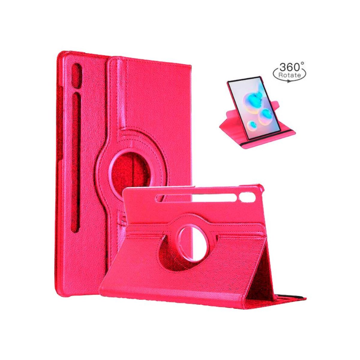 FUNDAANTIGOLPES - Funda Giratoria Fucsia para tablet Samsung Galaxy Tab S8 - S7