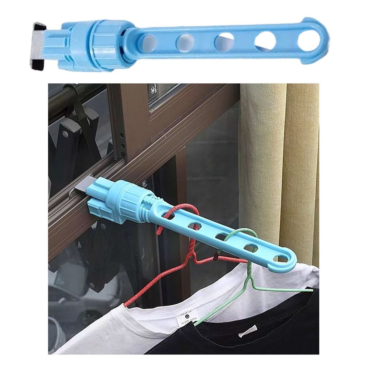 GENERICO - Tendedero Interior Organizador Colgador Multiusos Celeste