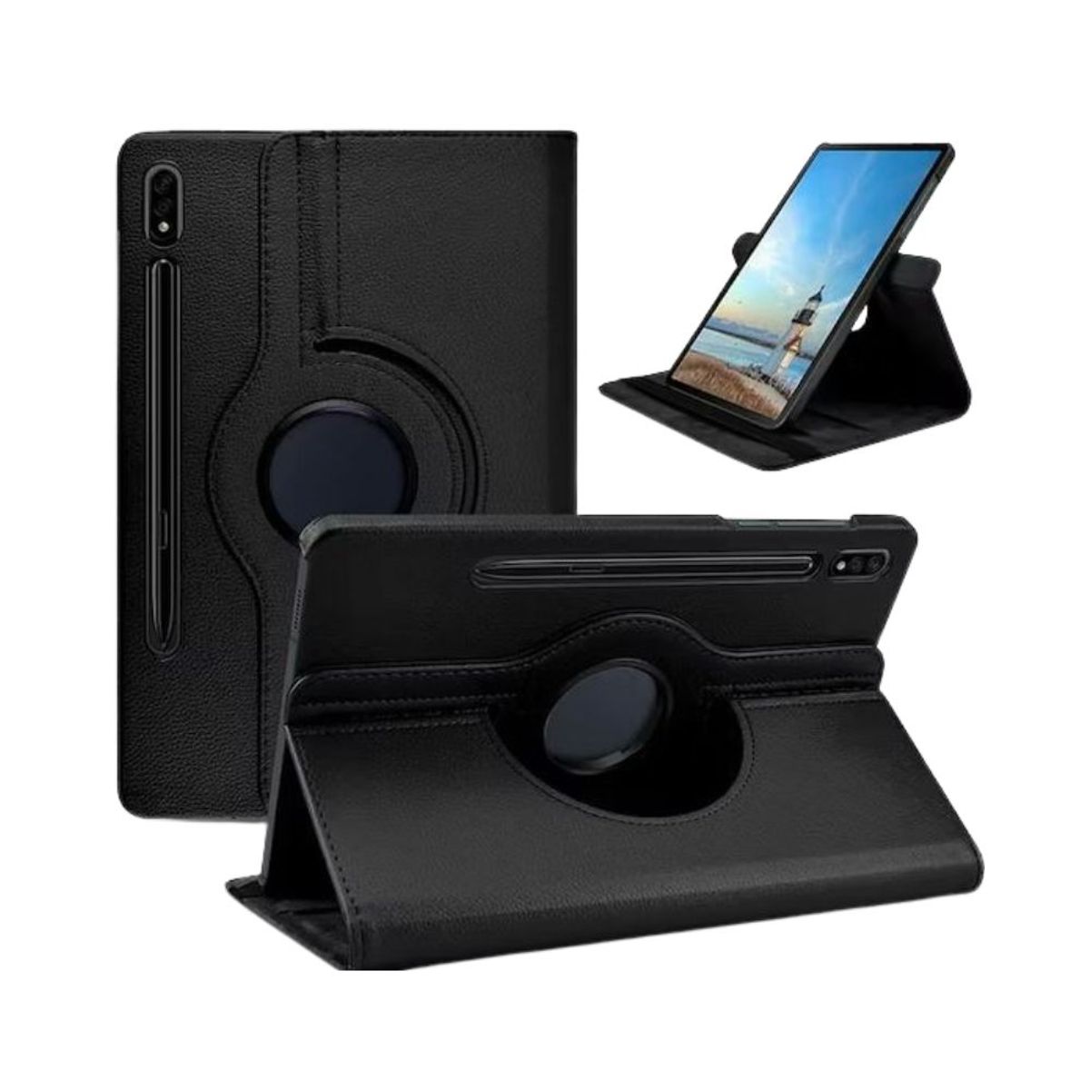FUNDAANTIGOLPES - Funda Giratoria 360° para Samsung Galaxy Tab S8 Ultra - Negro