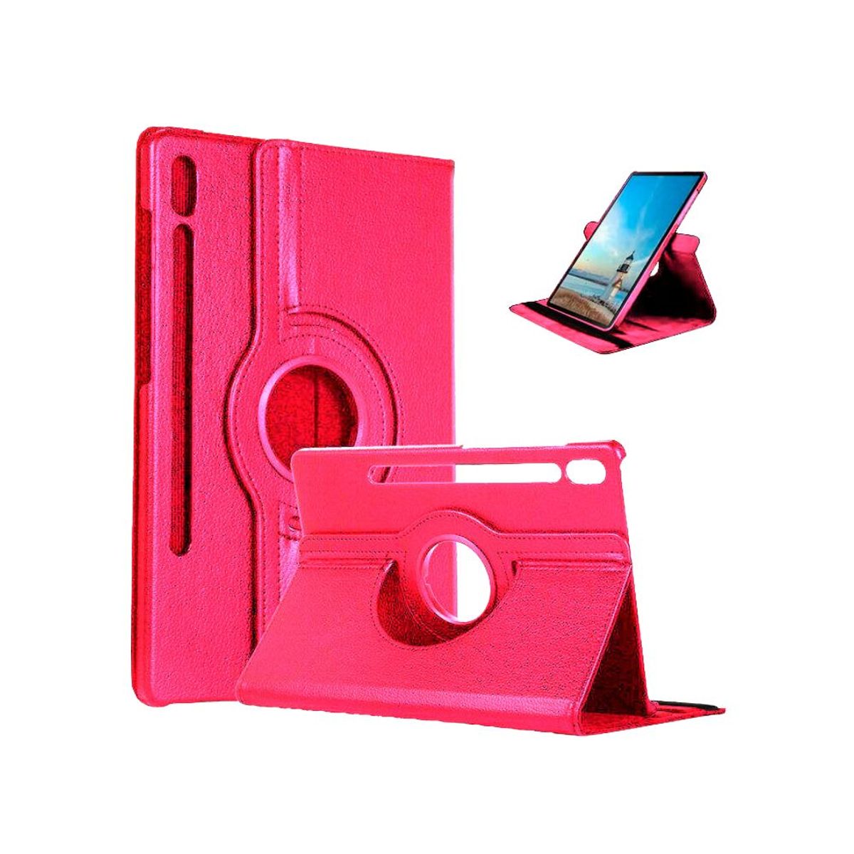 FUNDAANTIGOLPES - Funda Giratoria 360° para Samsung Galaxy Tab S8 Ultra - Fucsia