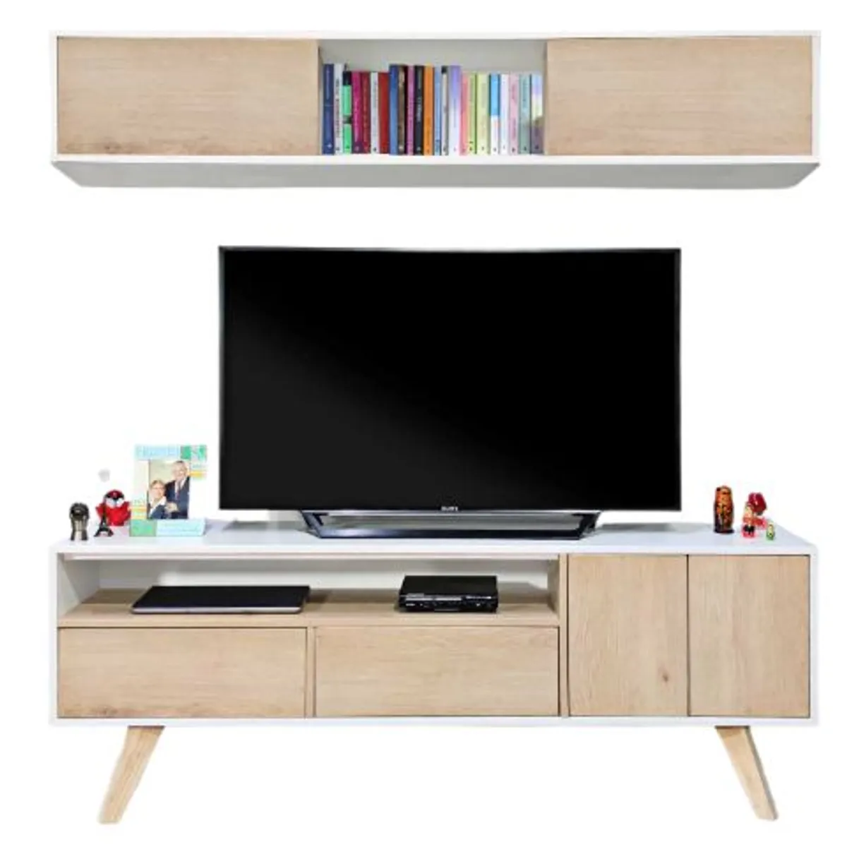 NACION MUEBLES - Combo centro de TV y Estante moderno LU