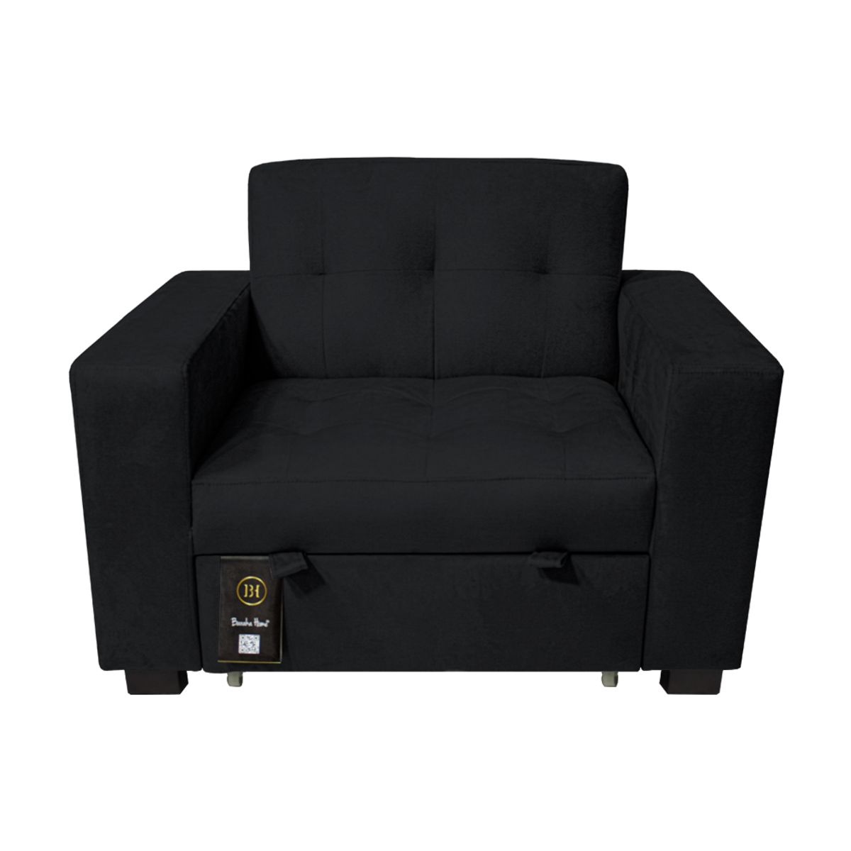 BARAKA HOME - Sofa Cama Madison 1 Plz - Negro