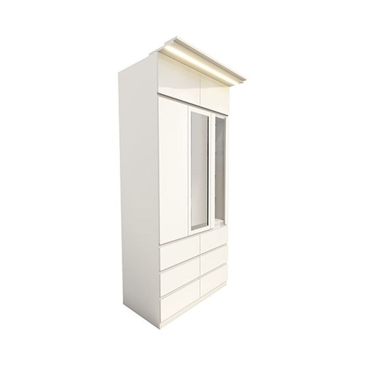 BARAKA HOME - Ropero de 3 Cuerpos Eschen - Blanco