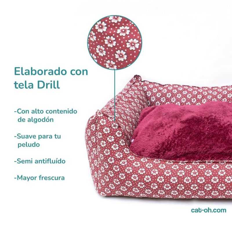 CAT OH - Cama semi Impermiable Rose - Large