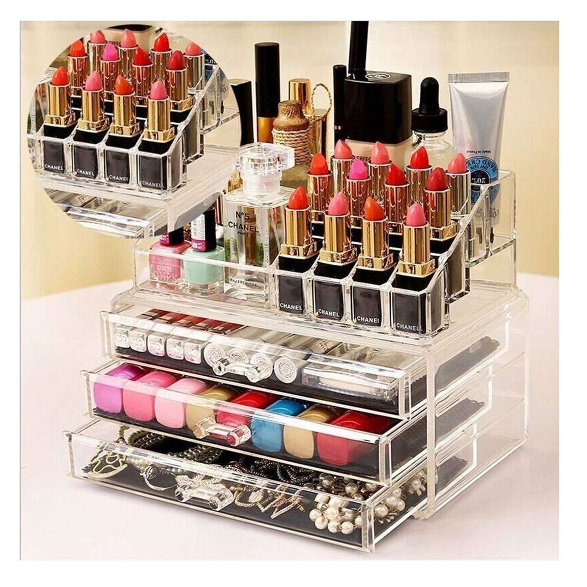 GENERICO - Organizador de maquillaje porta Cosmético Acrílico
