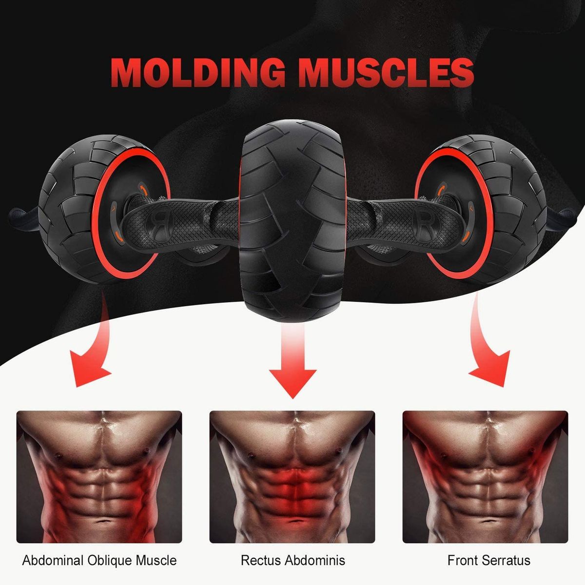 GENERICO - Rueda para abdominales ab wheel pro - ejercicio en casa
