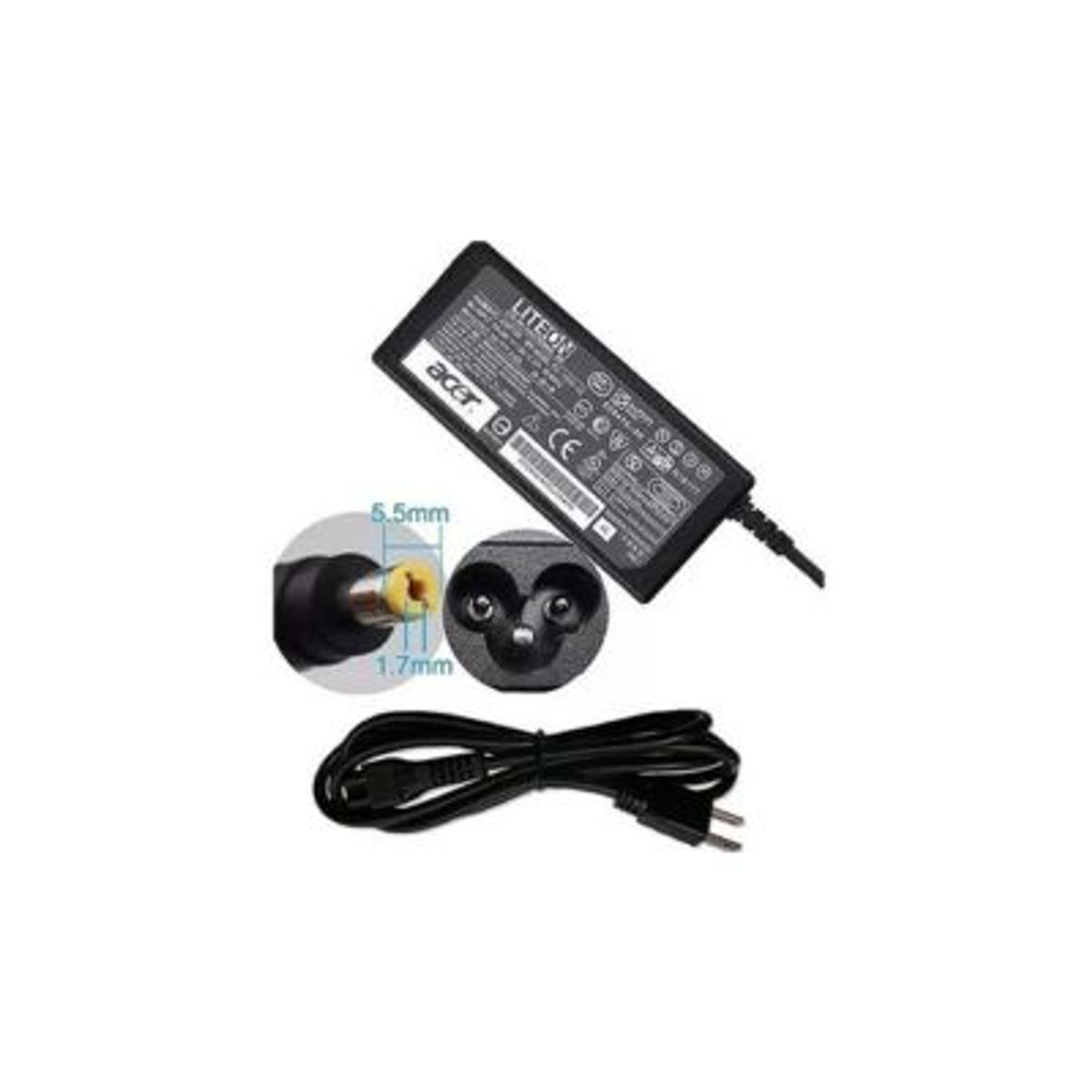 ACER - Cargador Para Laptop Acer Aspire De 19v 342a Punta Amarilla Cable Regalo