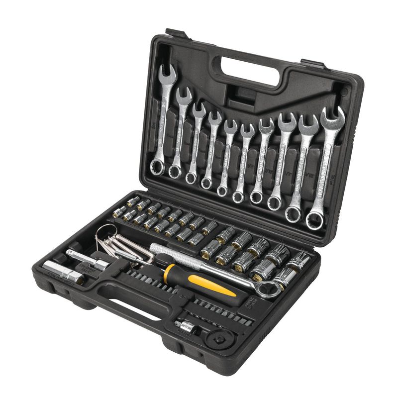 PRETUL - Juego de 70 herramientas 1/4" y 3/8" para mecánico
