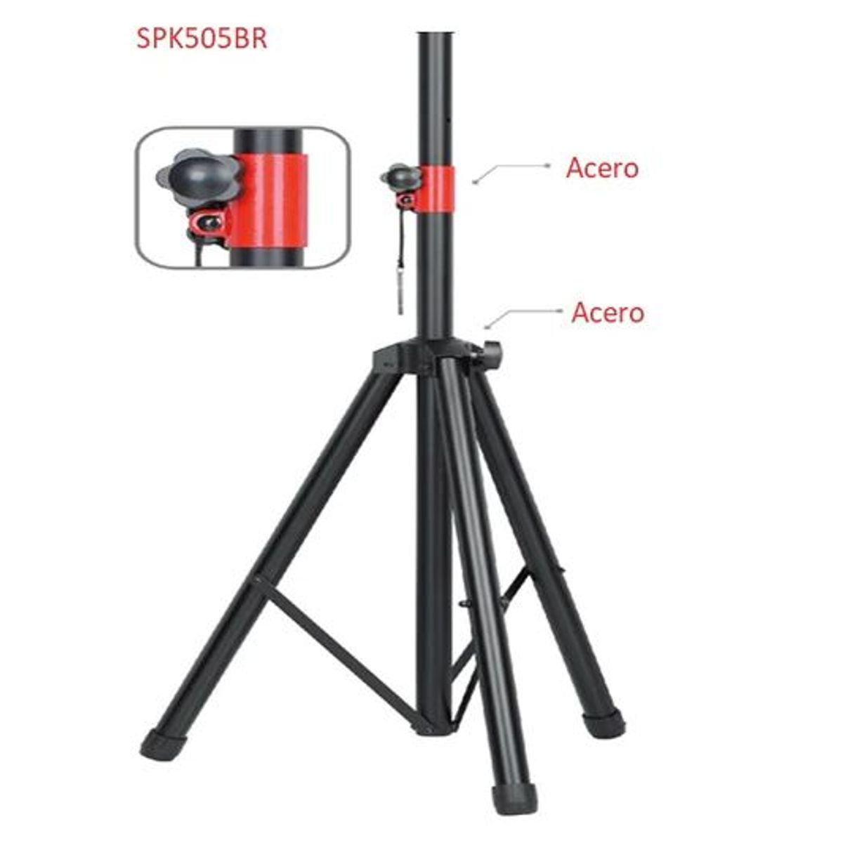 GENERICO - MONTECH - Trípode Pedestal Profesional para Parlante Carga 60Kg-Metal