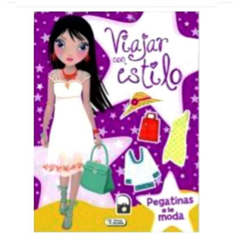 GENERICO - Libro Infantil Viajar con Estilo Libro de Pegatinas