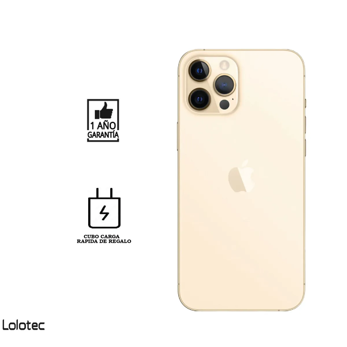 APPLE - iPhone 12 PRO MAX 128 GB I Reacondicionado grado B I color: Oro