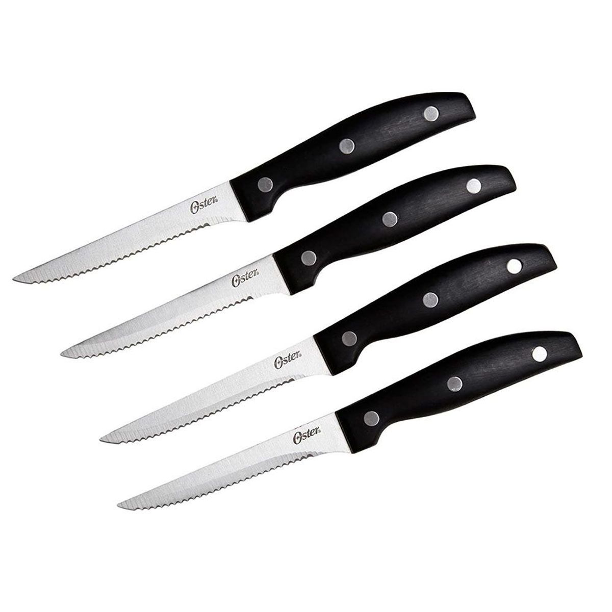 OSTER - Juego de Cuchillos Oster 4Pzs Acero Inoxidable GRANGER Negro