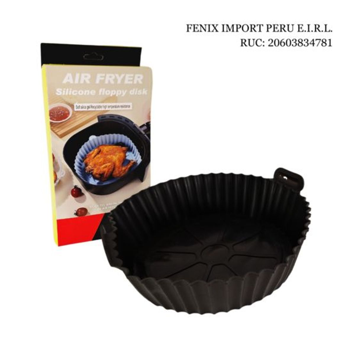 GENERICO - Molde Freidora Aire Silicona Reutilizable Antiadherente Negro