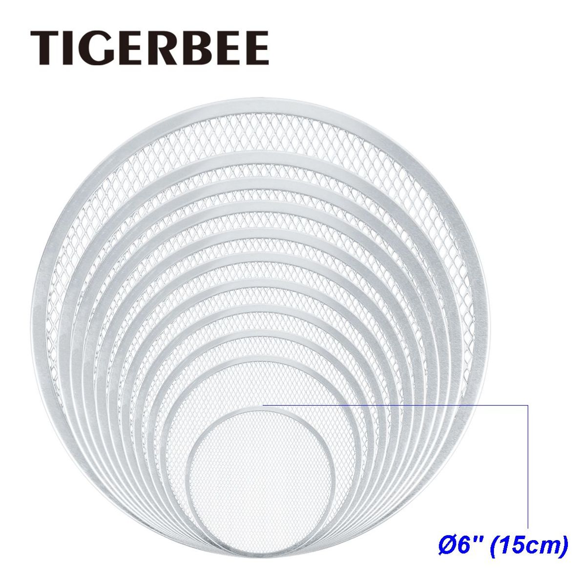 TIGERBEE - REJILLA DE ALUMINIO PARA PIZZA DE 15 CM