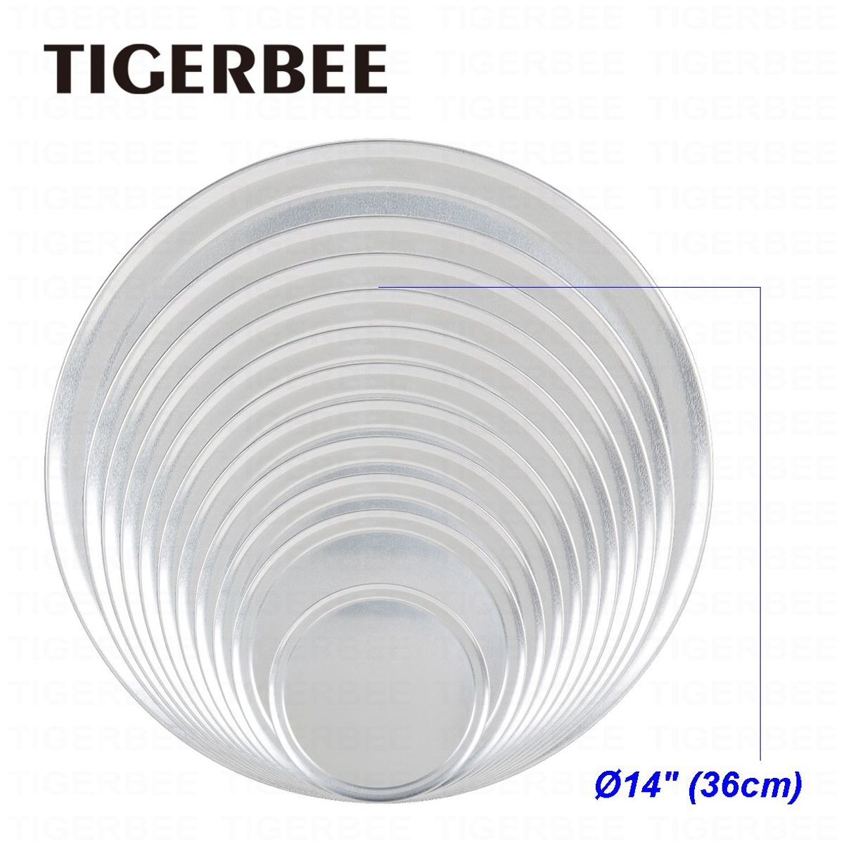 TIGERBEE - BANDEJA DE ALUMINIO PARA PIZZA DE 36 CM