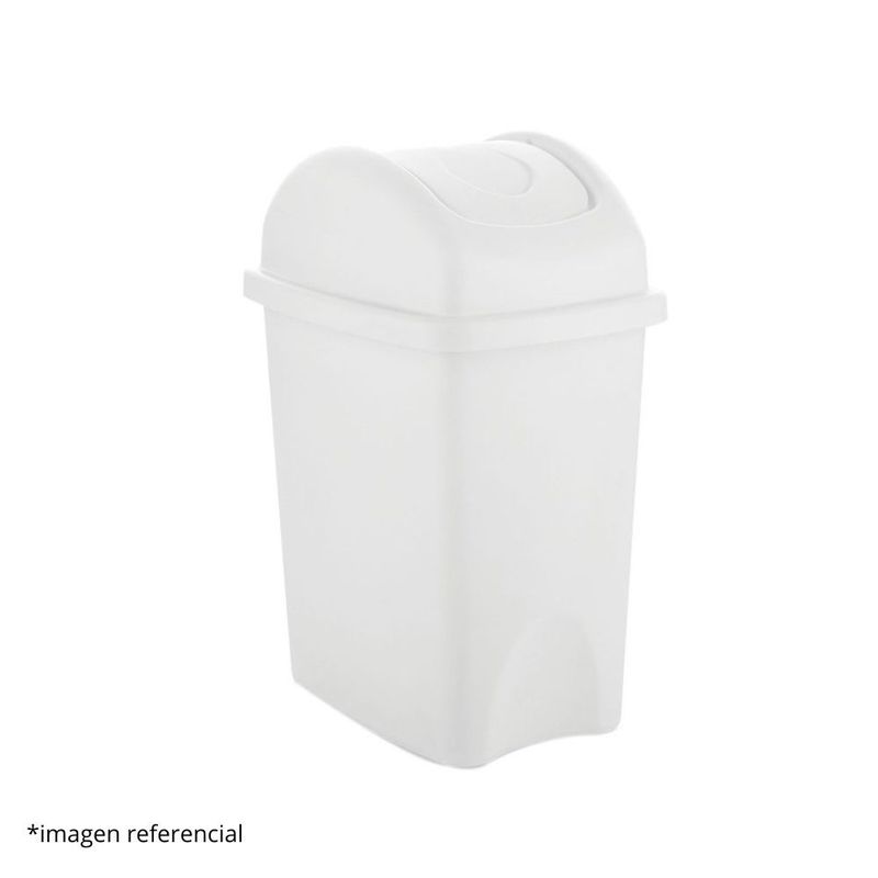 DISA SOLUCIONES ECOEFICIENTES - PAPELERA VAIVEN BLANCO 10 L