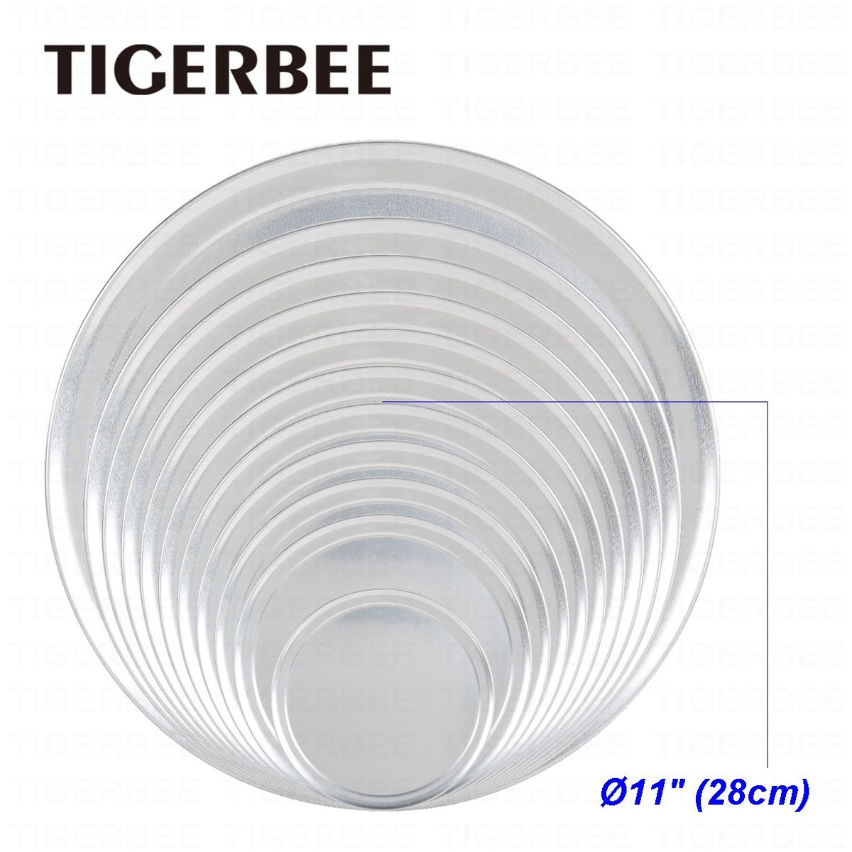 TIGERBEE - BANDEJA DE ALUMINIO PARA PIZZA DE 28CM