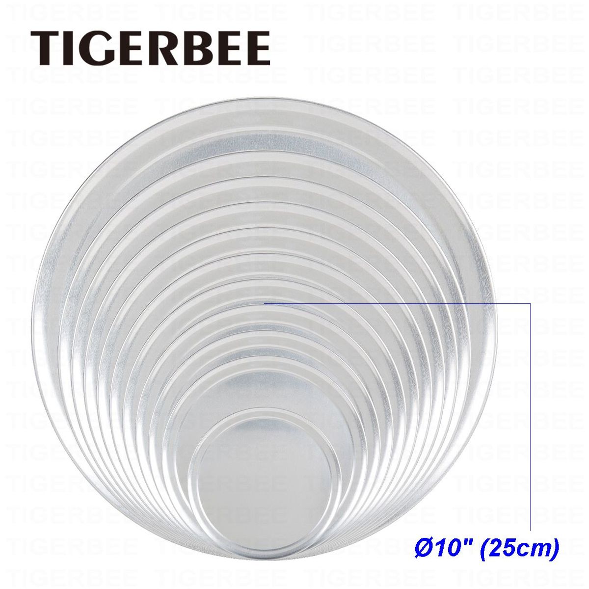 TIGERBEE - BANDEJA DE ALUMINIO PARA PIZZA DE 25CM