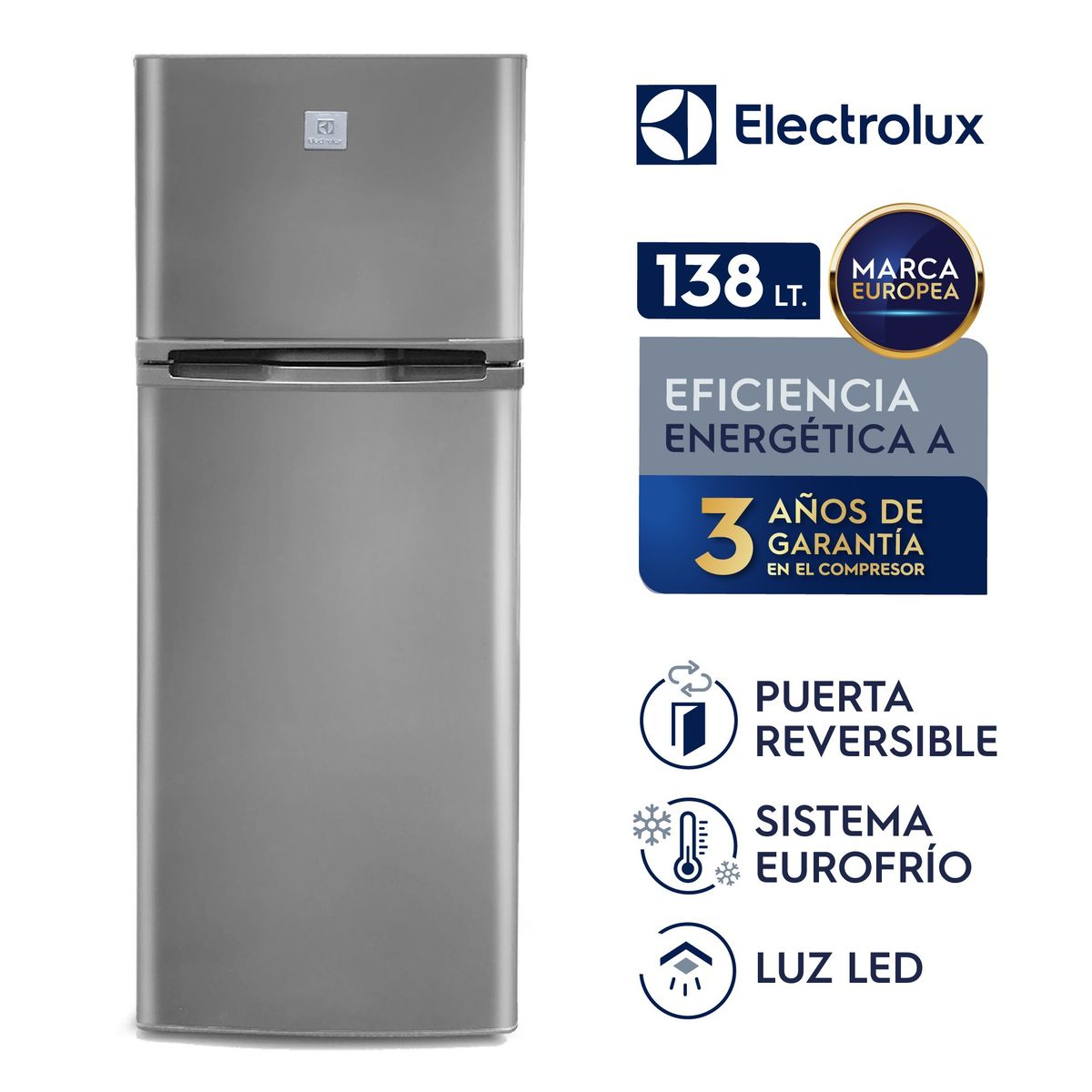 ELECTROLUX - ComboRefrigeradora Top Mount Frost 138L ERT18G2HNI  Microondas 20L EMDO20S2GSRUG Electrolux