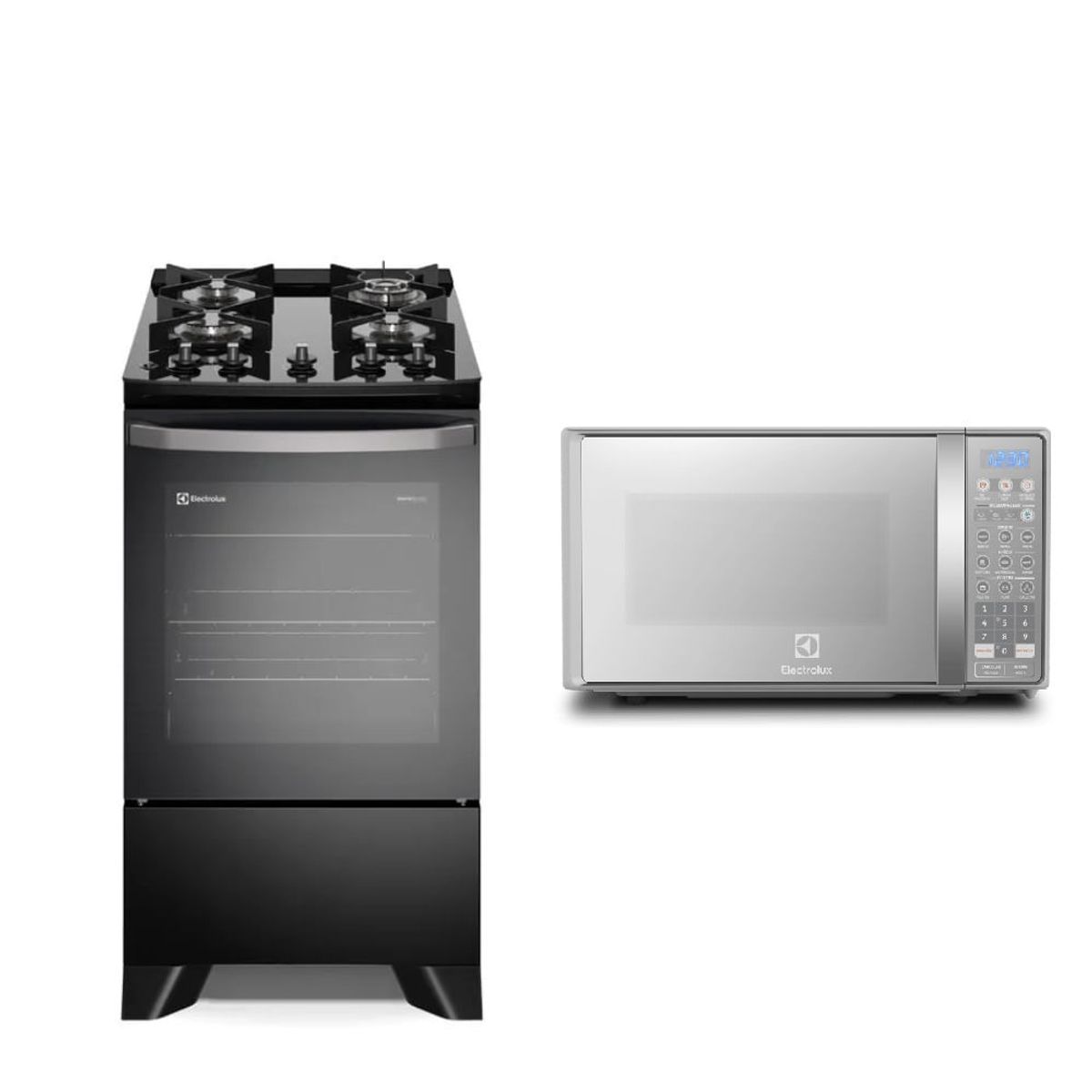 ELECTROLUX - Combo: Cocina 4 Quemadores Negro(FE4GP)+ Microondas 20L(EMDO20S2GSRUG) Electrolux