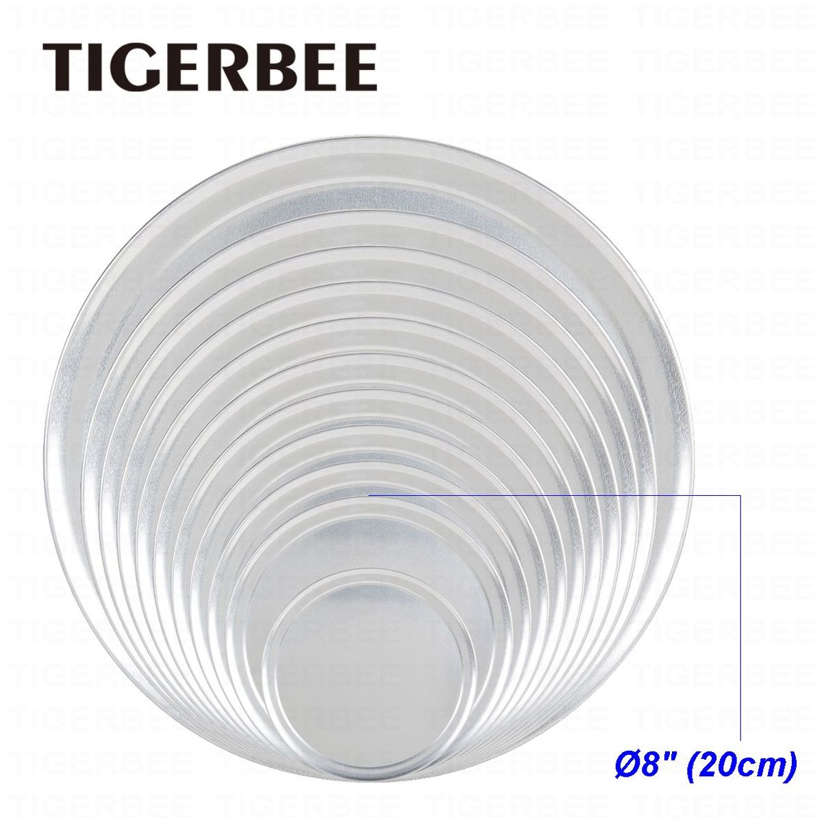 TIGERBEE - BANDEJA DE ALUMINIO PARA PIZZA DE 20 CM