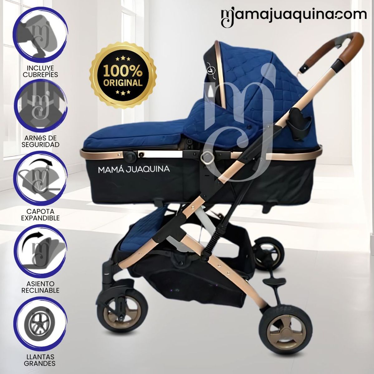 VOYAGE - Coche Moisés de Lujo «NOA» Edición Limitada Blue