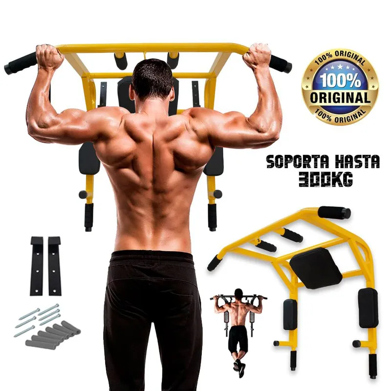 HOLGU - Barra multifuncional 15 en 1 PREMIUM soporte 350kg Yellow