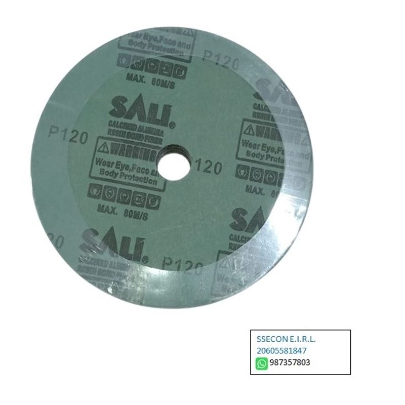 GENERICO - LIJA CIRCULAR DE FIBRA DE CARBURO DE SILICIO 7" ( Grano 120 x 25 unid)