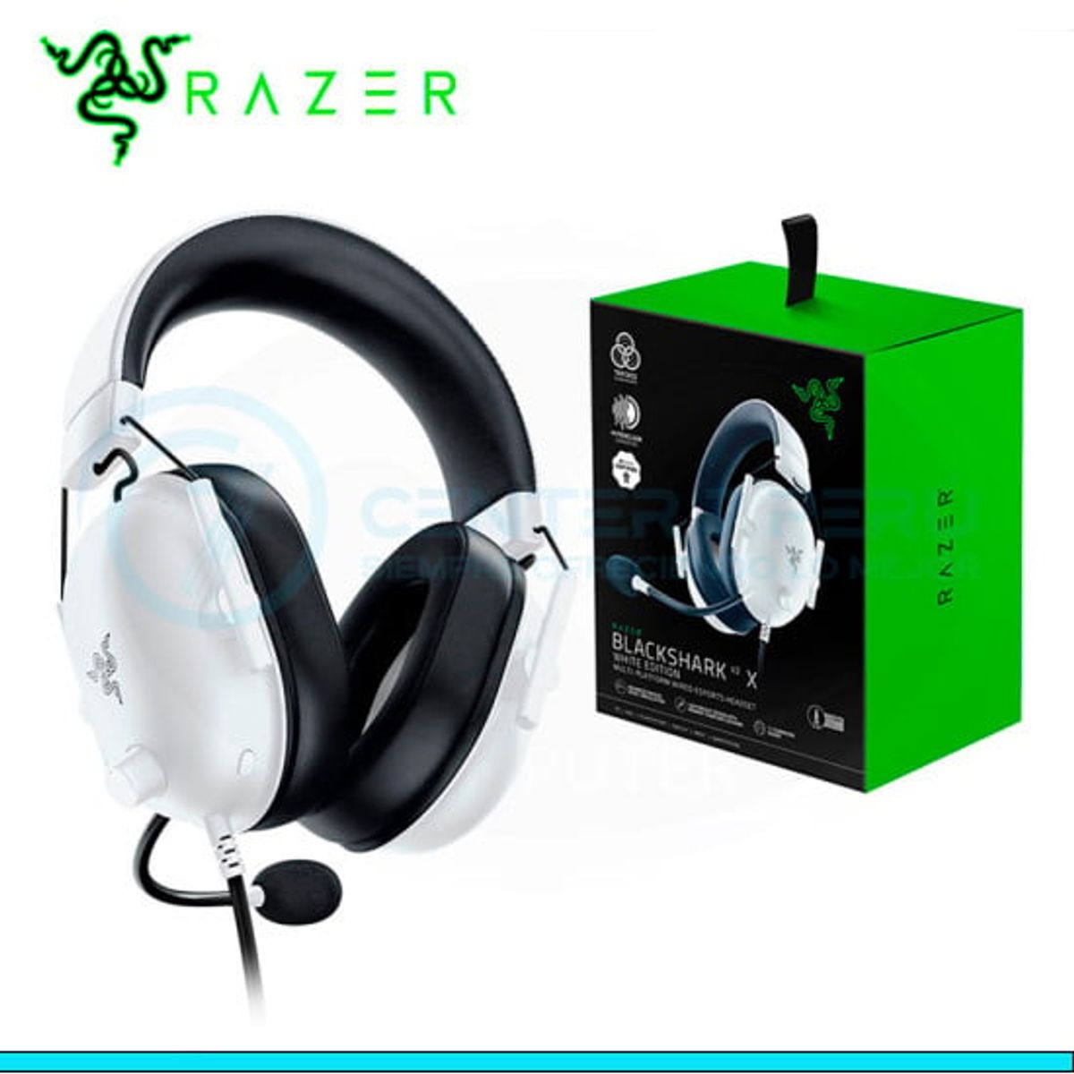 RAZER - AUDIFONO C/MICROF RAZER BLACKSHARK V2 X MULTI-PLATFORM 7.1 WHITE