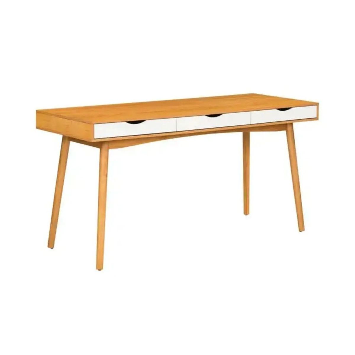 TU MESITA - Escritorio Vintage 3 cajones Tulio color Blanco/Duna TU MESITA