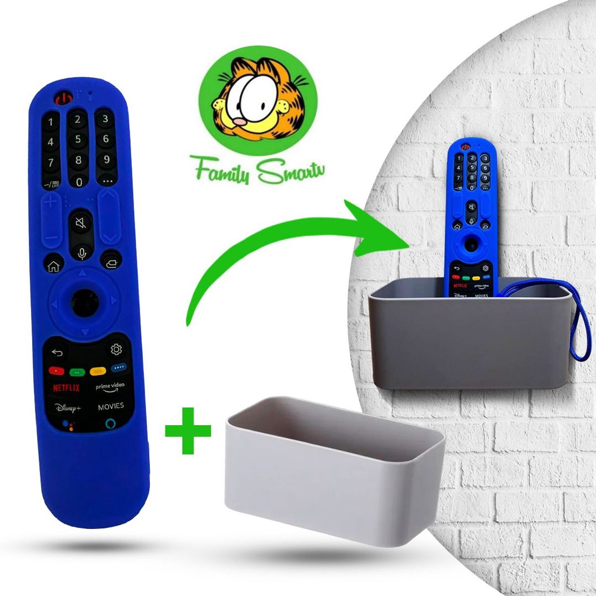 SIKAI - Funda Control LG Magic 2021 Protector Anticaída/ Azul + Soporte