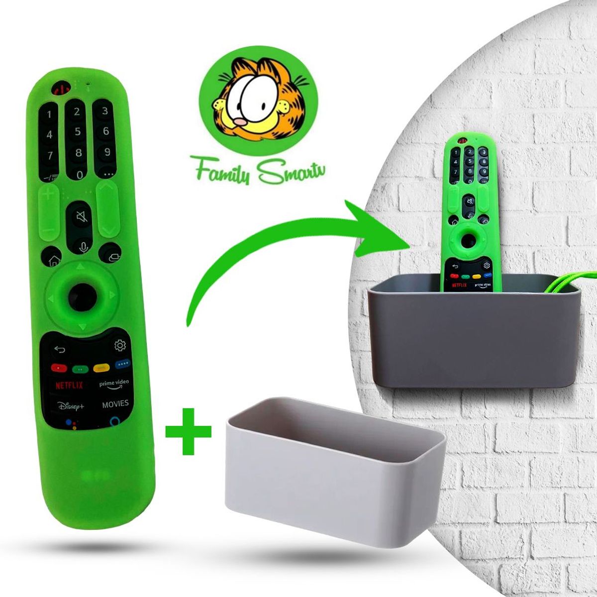 SIKAI - Funda Control LG Magic 2023 Protector Anticaída/ Verde + Soporte