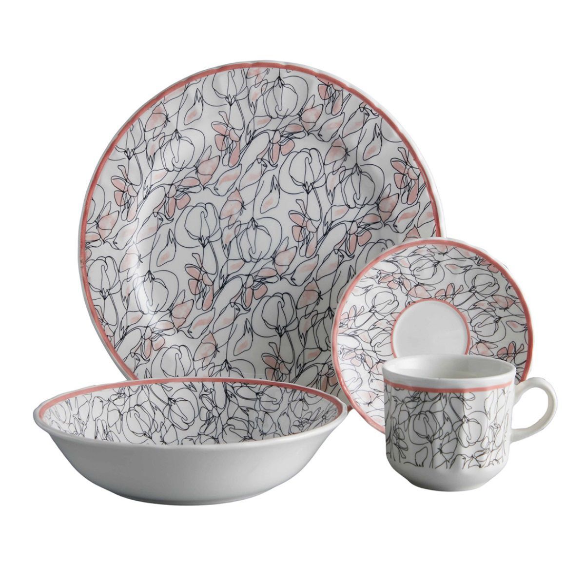 CORONA - Juego de Vajilla 16 Piezas Shanti Corona